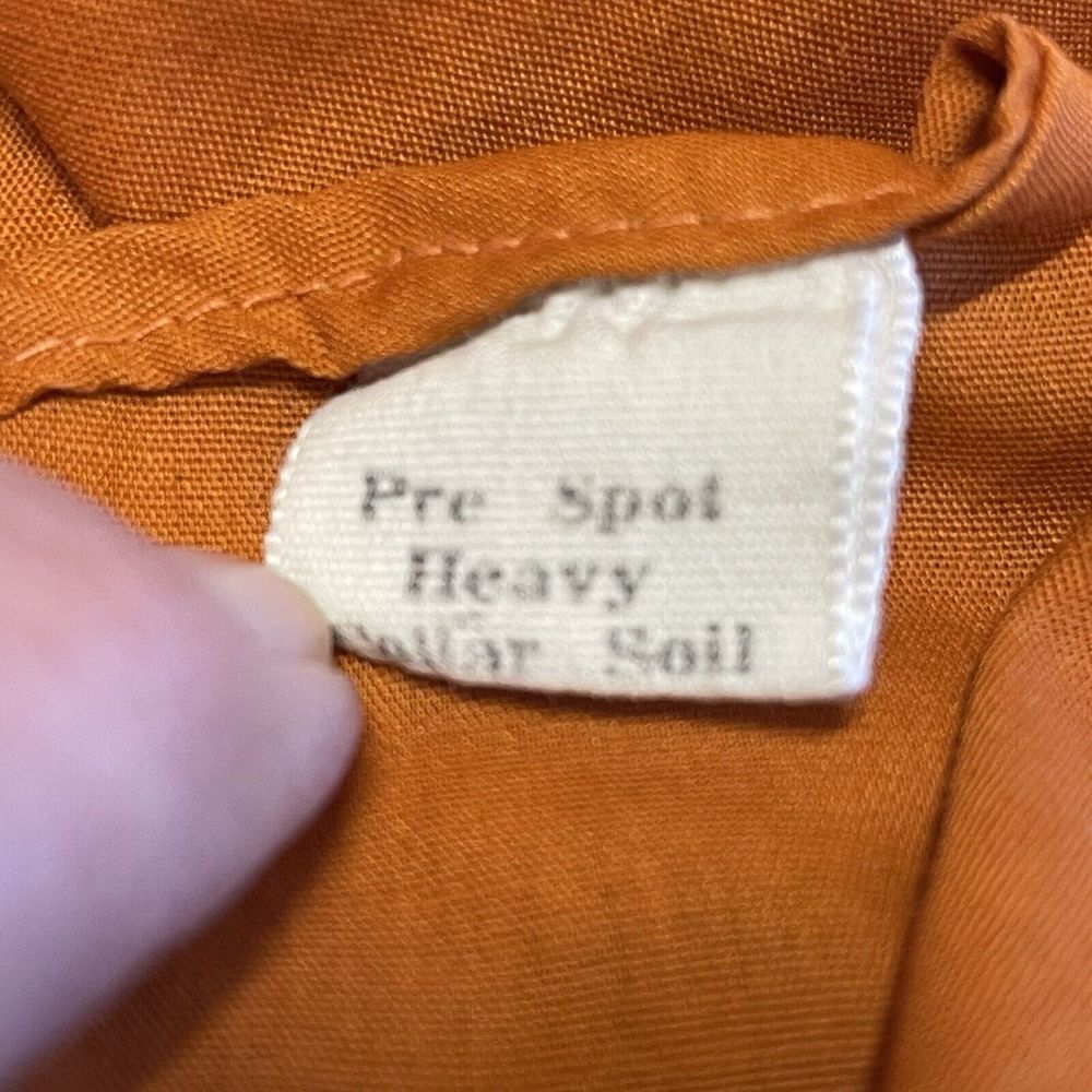 Vintage Van Heusen Century Mens 17x35 Shirt Fly Collar Wide Cuff Orange 60s-70s‎ - Picture 5 of 9
